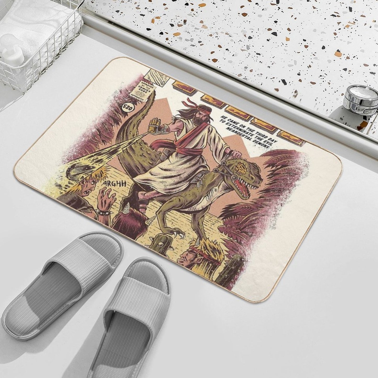 JURASSIC JESUS  Multi-Purpose Bath Mat