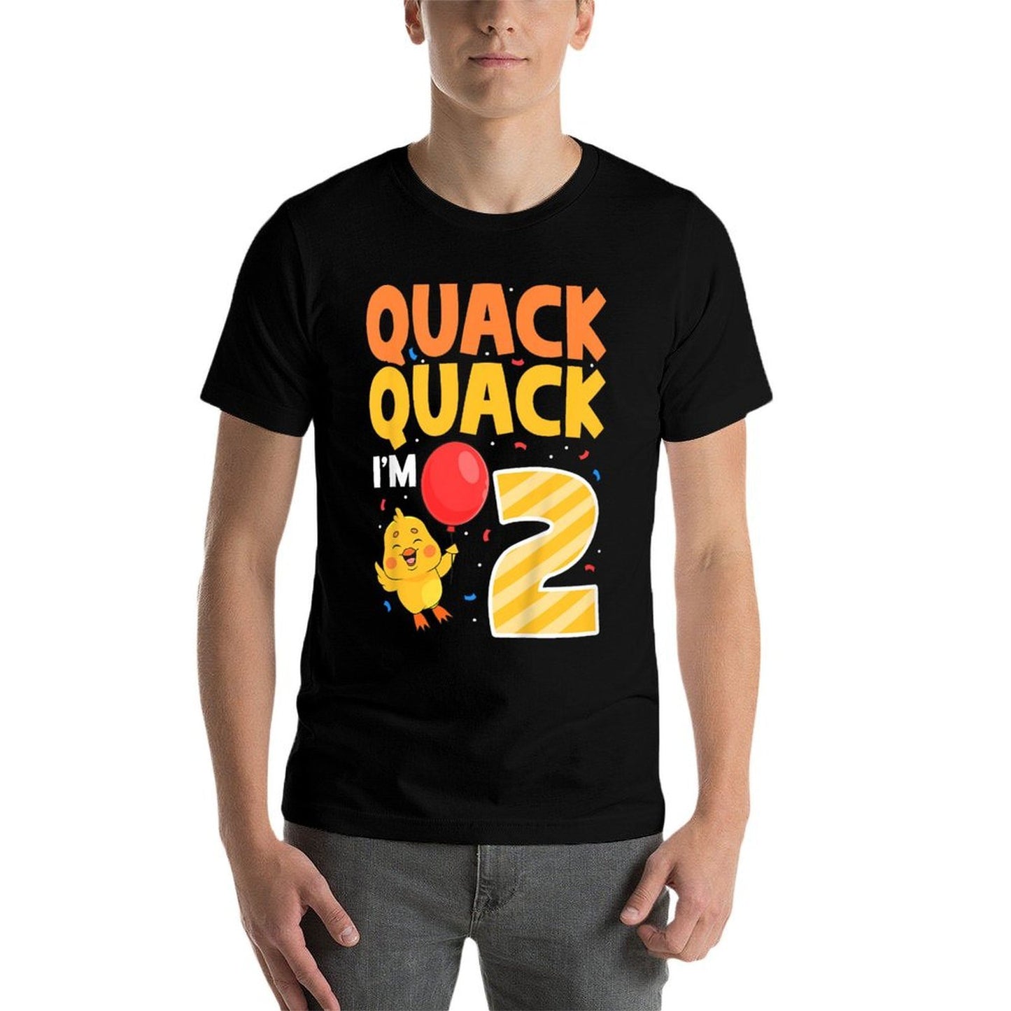 Kids 2nd Birthday Duck Quack Quack I'm 2 Two Years Old  Tagless Design T-Shirt