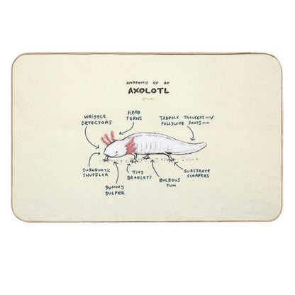 Anatomy of An Axolotl  Absorbent Bath Mat