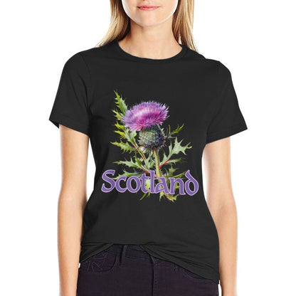 Scotland Watercolor Thistle  Eco-friendly Material T-Shirt