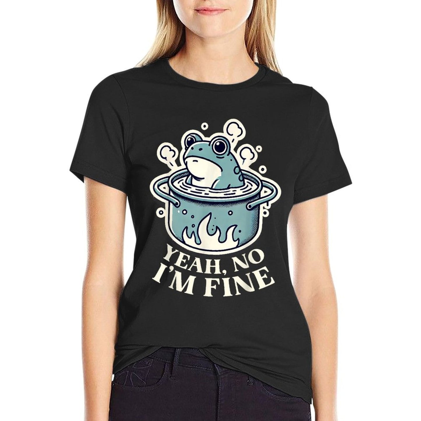 Yeah No Im Fine with Boiling Frog Doomer  Lightweight T-Shirt
