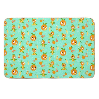 Orange Bird with Dole Whip  Repositionable Bath Mat