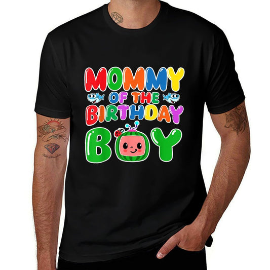 Mommy Of The Birthday Boy Funny Melon Family Party Matching  Trendy Pattern T-Shirt