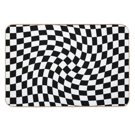 Check VIII - Black Twist  Toxin-Free Bath Mat