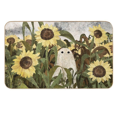 There's A Ghost in The Sunflower Field Again...  Dirt-Trapping Bath Mat