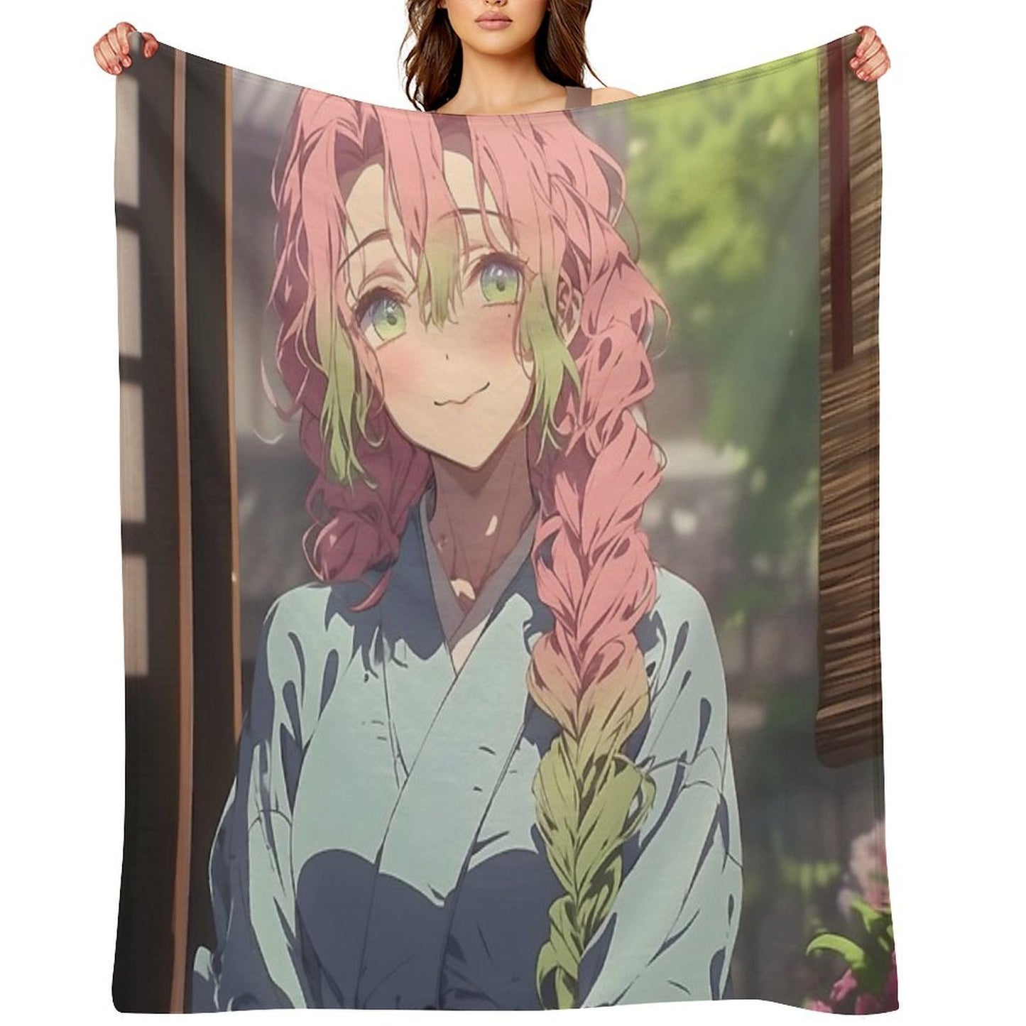 Mitsuri Kanroji - Demon Slayer 20 Comfort Throw Blanket