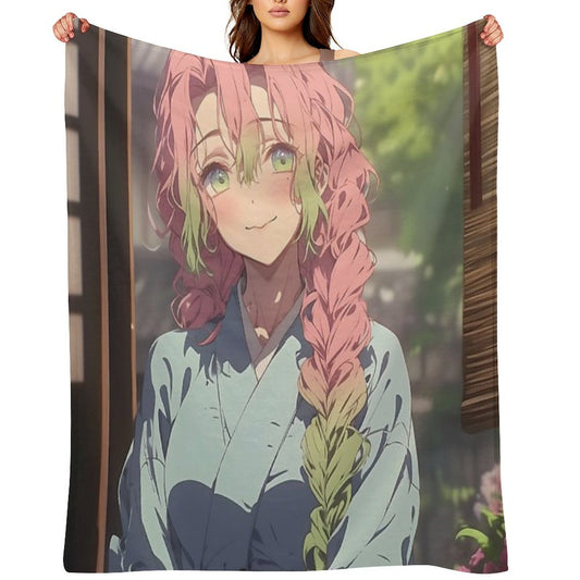 Mitsuri Kanroji - Demon Slayer 20 Comfort Throw Blanket