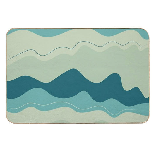 Pattern Design Decor Ideas Inspiration Waves Minimalist Aesthetic  Stain-Proof Bath Mat