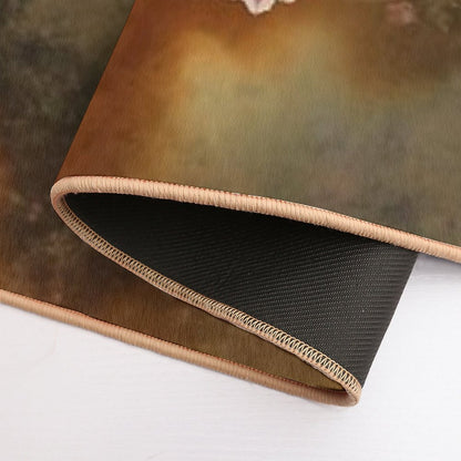 Steampunk Design with Clocks, Gears And Flowers  Odorless Bath Mat