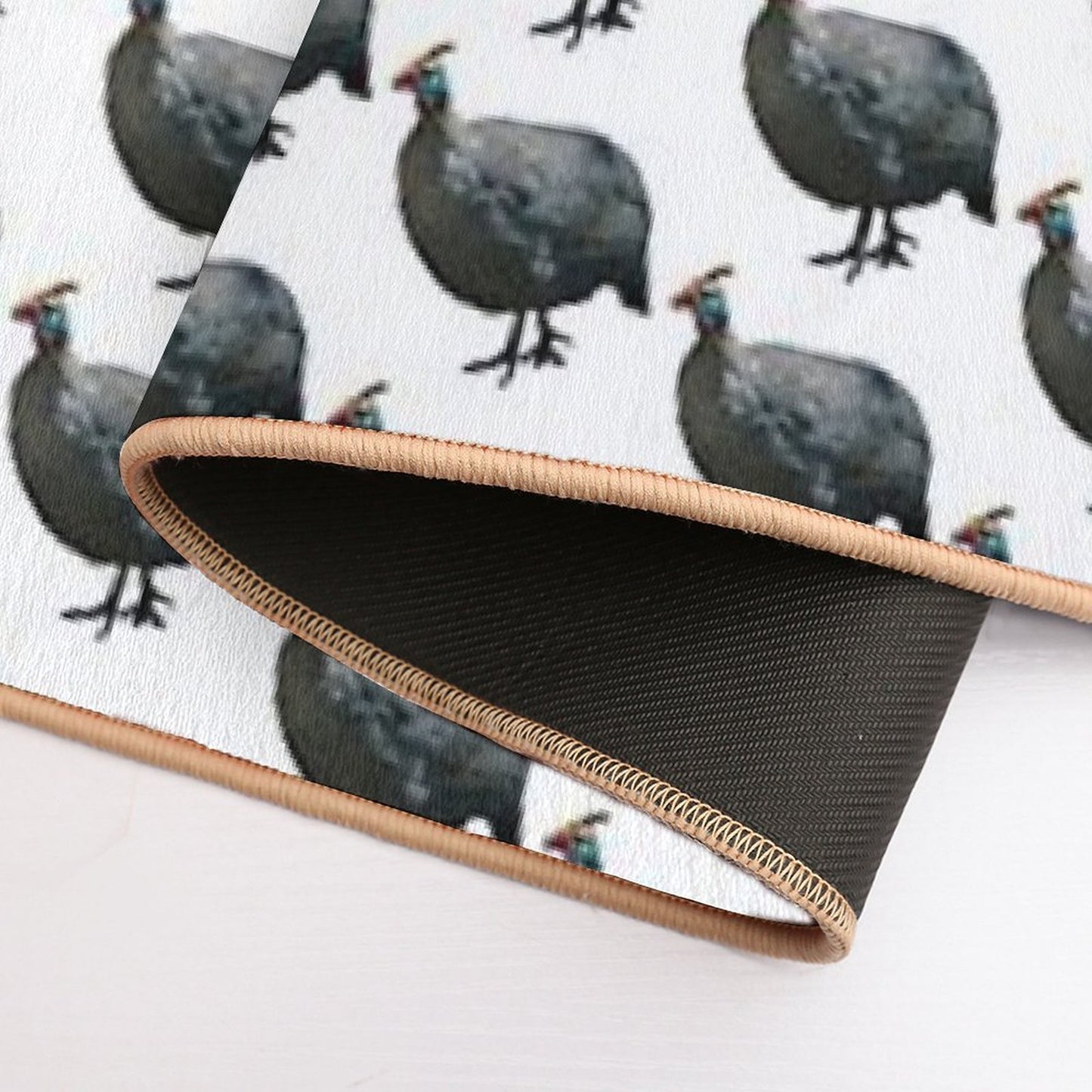 Helmeted Guinea Fowl  Long-Lasting Bath Mat