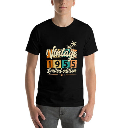 Vintage Born in 1955 Limited Edition Men And Women Birthday Comfortable T-Shirt