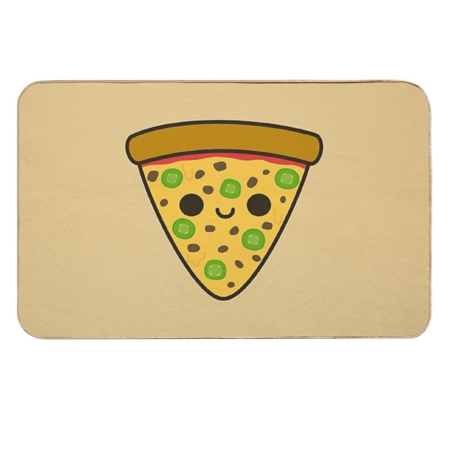 Yummy Spicy Pizza  Easy Maintenance Bath Mat