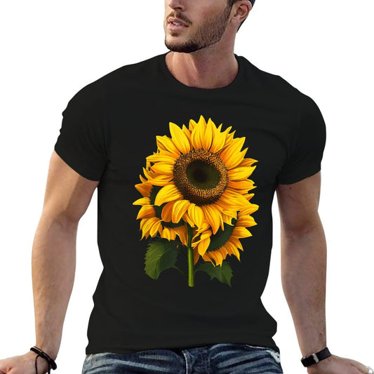 Yellow Sunflower Floral Watercolor Positivity  Eco-friendly Material T-Shirt