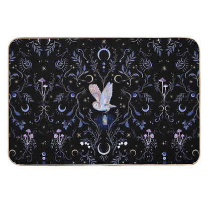 Owl Moonlight  Fade-Resistant Bath Mat