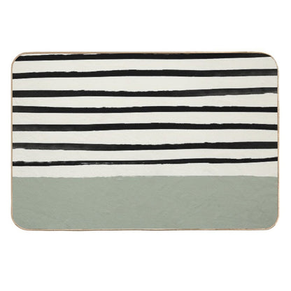 Sage X Stripes Durable Bath Mat