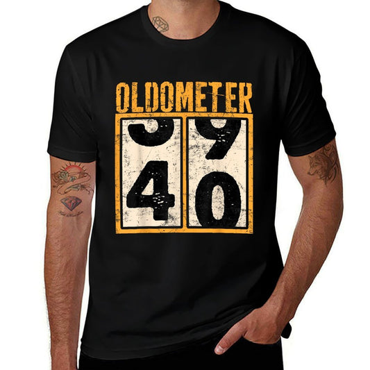 Oldometer 40 Years Old Odometer 40th Birthday Turning 40  Graphic-printed T-Shirt