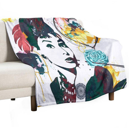 Audrey Hepburn Nature Colours Gift-ready Throw Blanket