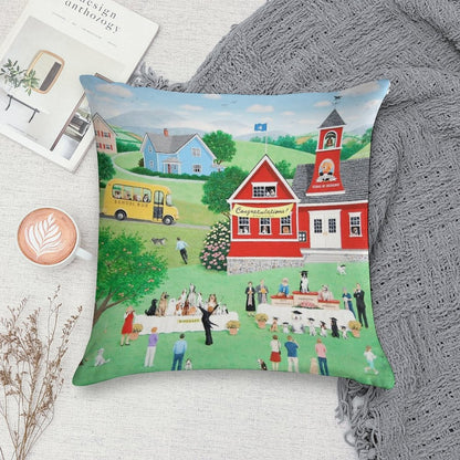 Doggie Graduation Day Soft Style Accent Throw Pillow