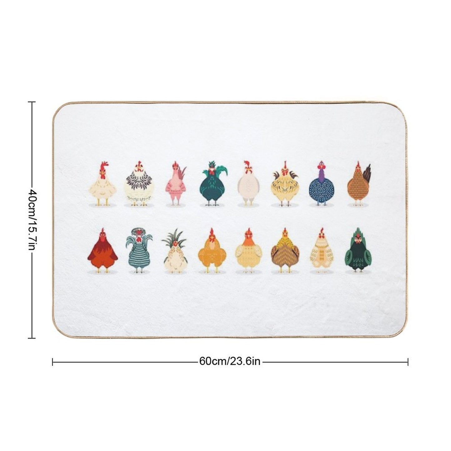 Cute Chicken  Odorless Bath Mat
