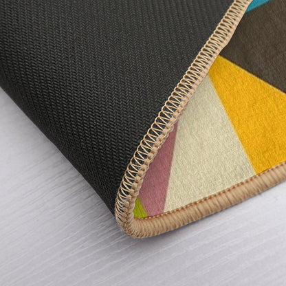 Retro Color Block Chevron Color Fun  Easy To Clean Bath Mat