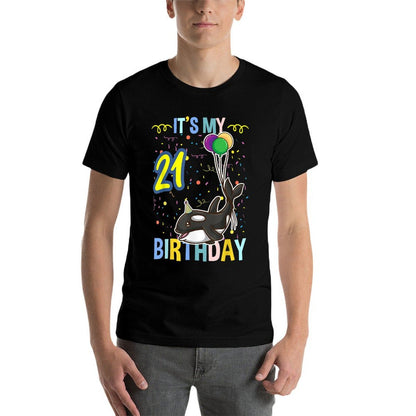 Its My 21st Birthday Orca Sea Animal  Easy-care T-Shirt
