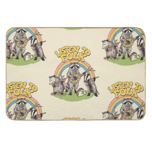 Listen To Folk  Odorless Bath Mat