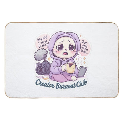 Bunny Creator Burnout Club Sticker  Stain-Proof Bath Mat