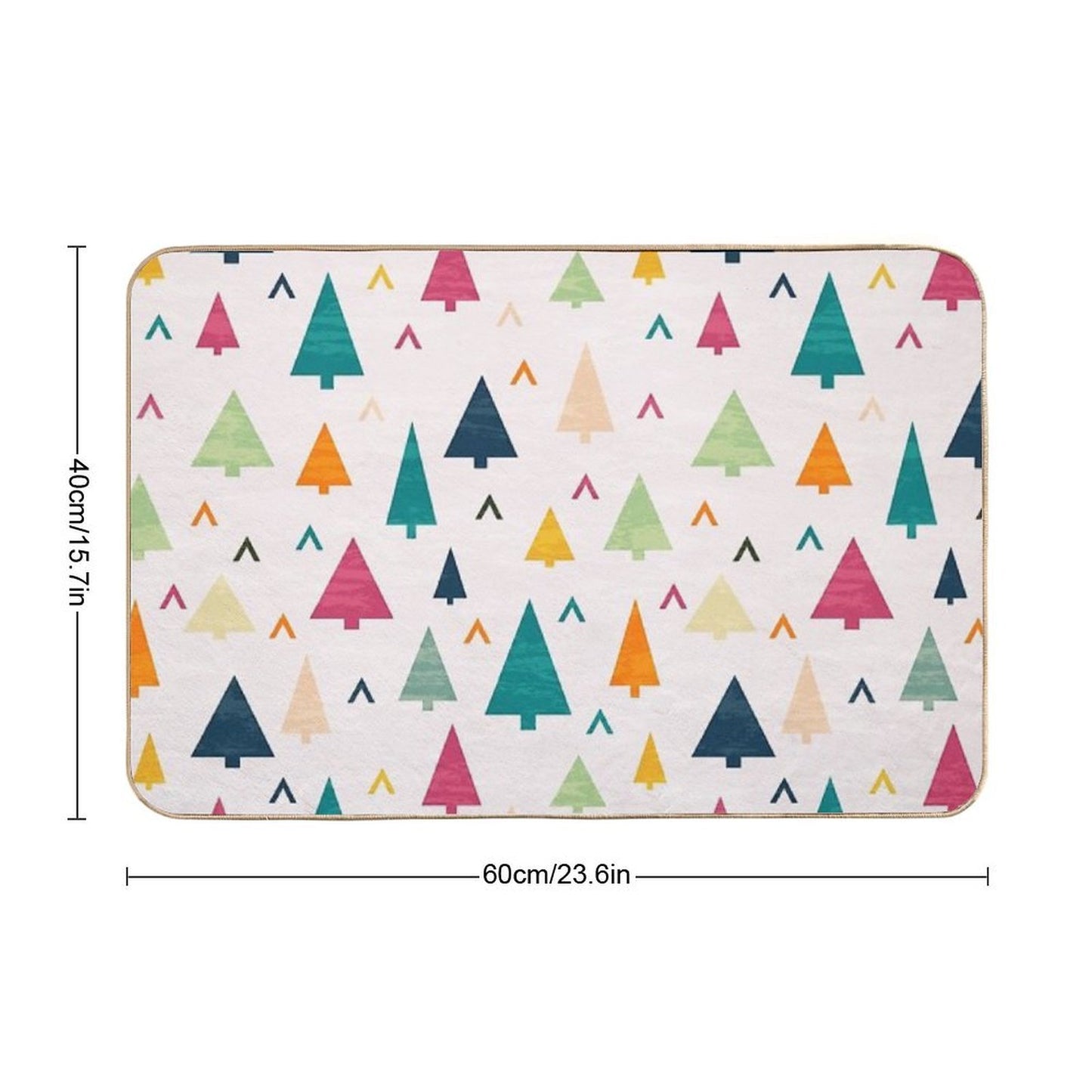 Christmas Tree  Easy Maintenance Bath Mat