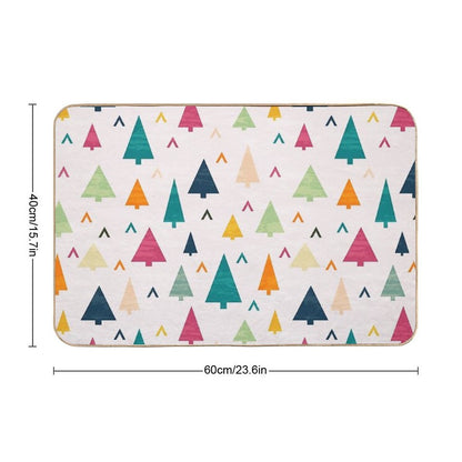 Christmas Tree  Easy Maintenance Bath Mat