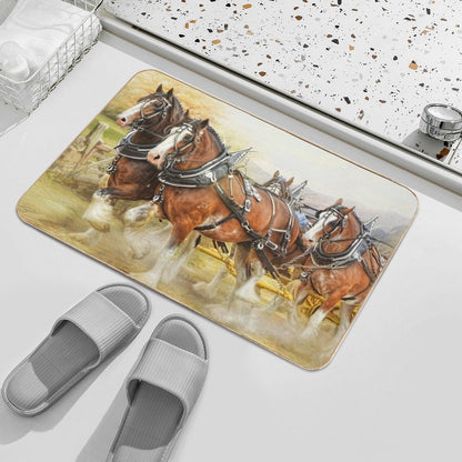 Clydesdales in Harness  Pet-Safe Bath Mat