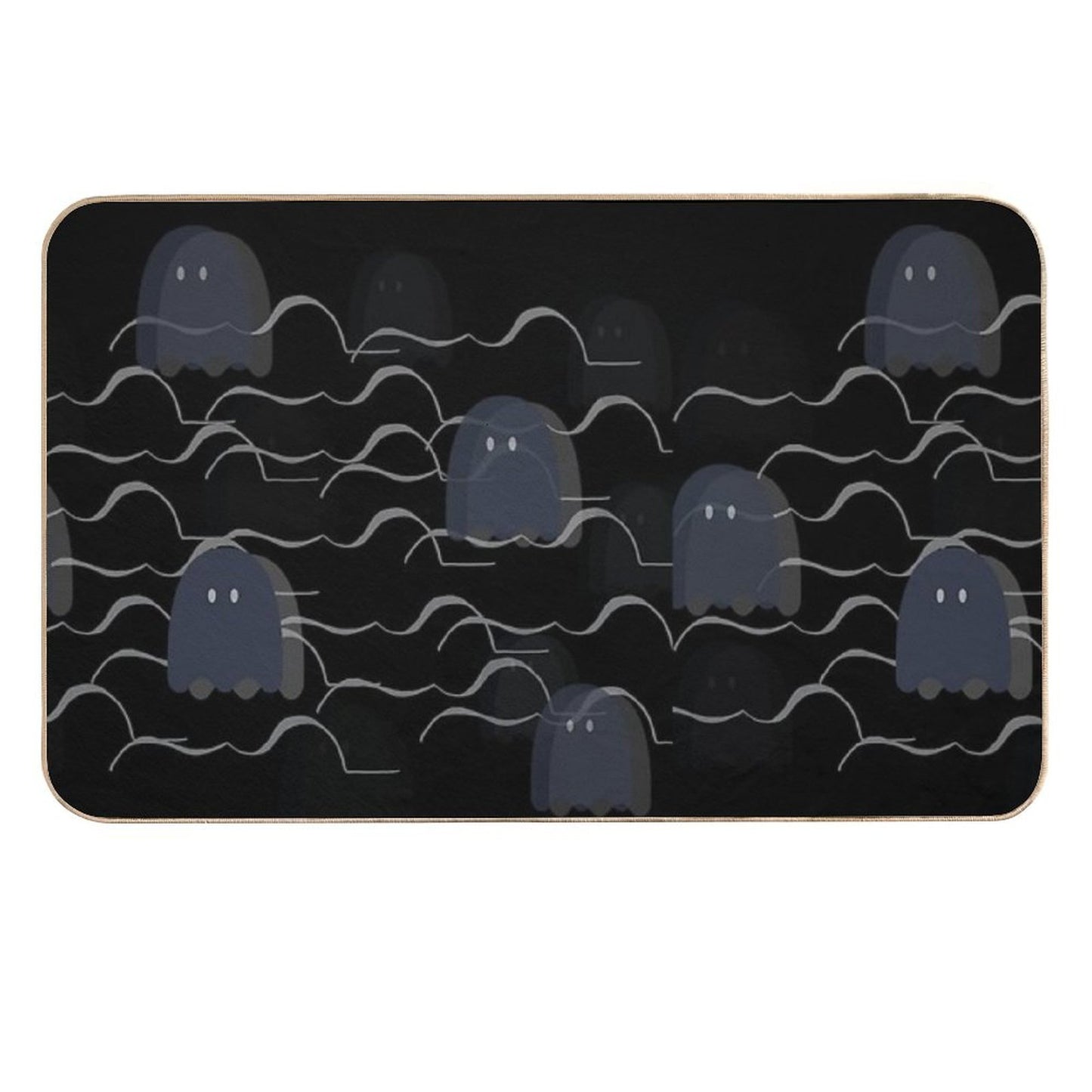 Scary Ghosts.  Stain-Proof Bath Mat