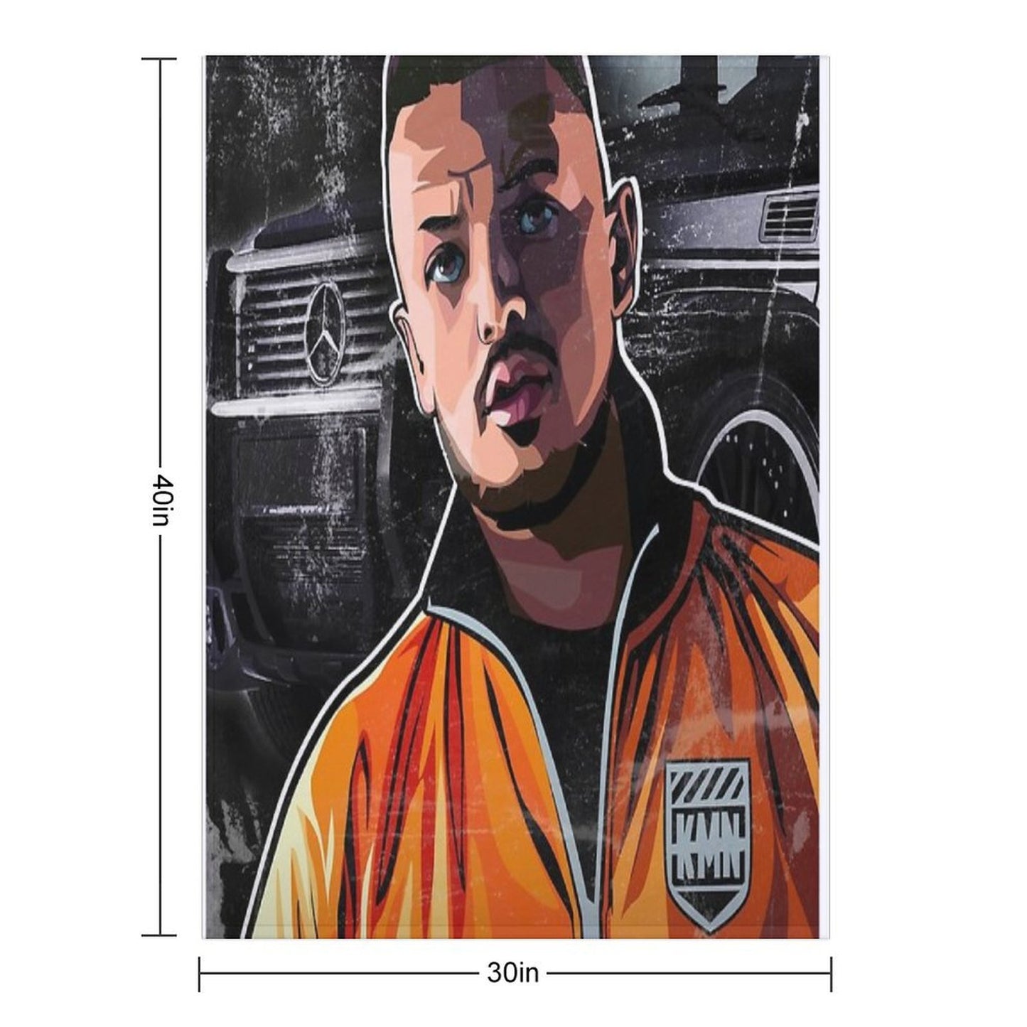 AZET KMN GANG  German Rap  HipHop  Rap Music Quick-dry Throw Blanket