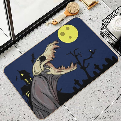 Halloween Skull Monster  Dirt-Trapping Bath Mat