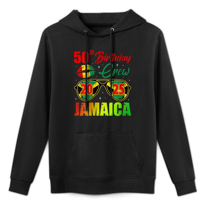 Womens 50th Birthday Crew Jamaica Party 2025 Birthday Trip Layering Staple Hoodie