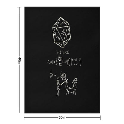 The Science of 20 Sided Dice. Multi-functional Throw Blanket