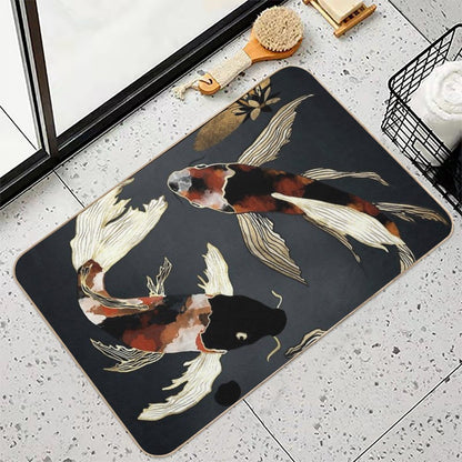Metallic Koi IV Durable Bath Mat