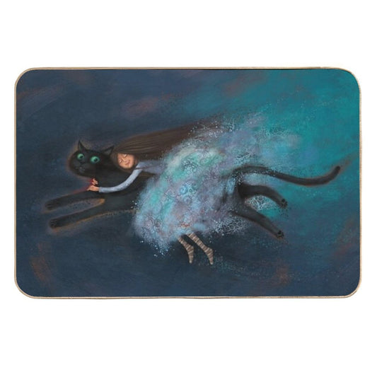 Flying on My Cat  Pet-Safe Bath Mat