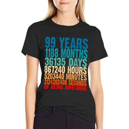 99 Years Of Being Awesome Gifts 99 Years Old 99 Birthday  Durable T-Shirt