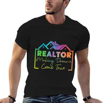 Realtor Making Dreams Come True Watercolor  Easy-care T-Shirt