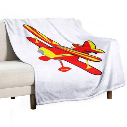 Biplane Sustainable Throw Blanket