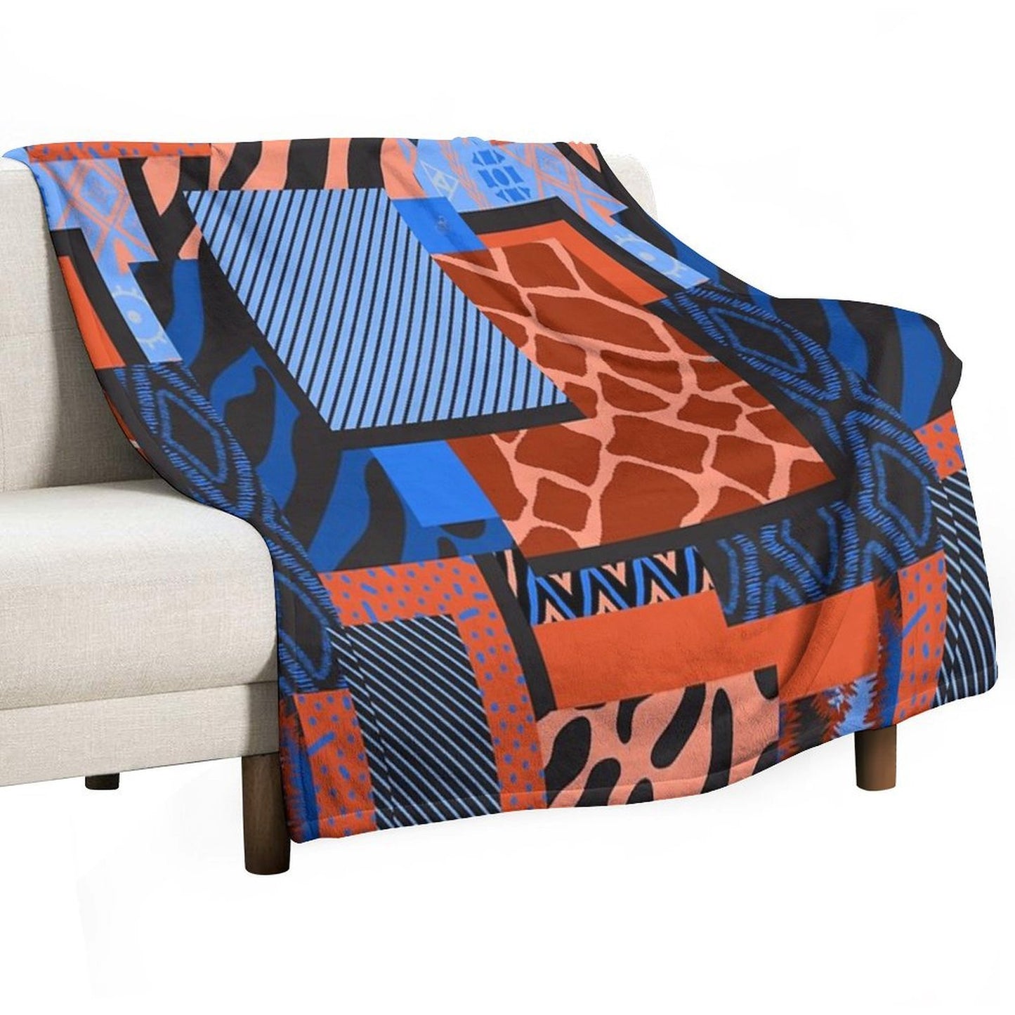Square Prints Comfort Throw Blanket