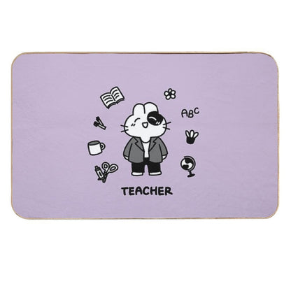 Teacher Bunny  Rapid-Drying Bath Mat
