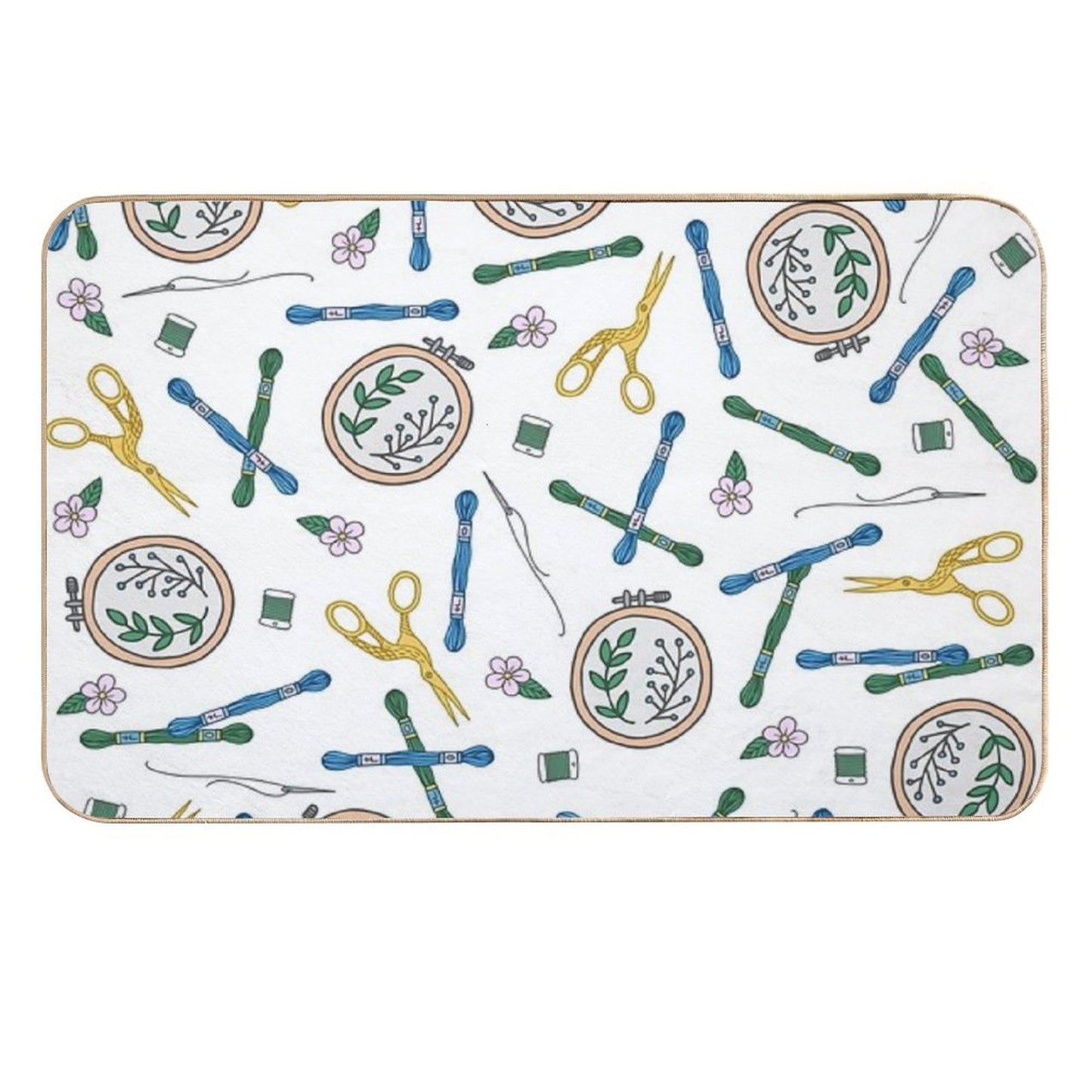Embroidery  Embroidery Pattern  Embroidery Supplies  Slip-Resistant Bath Mat