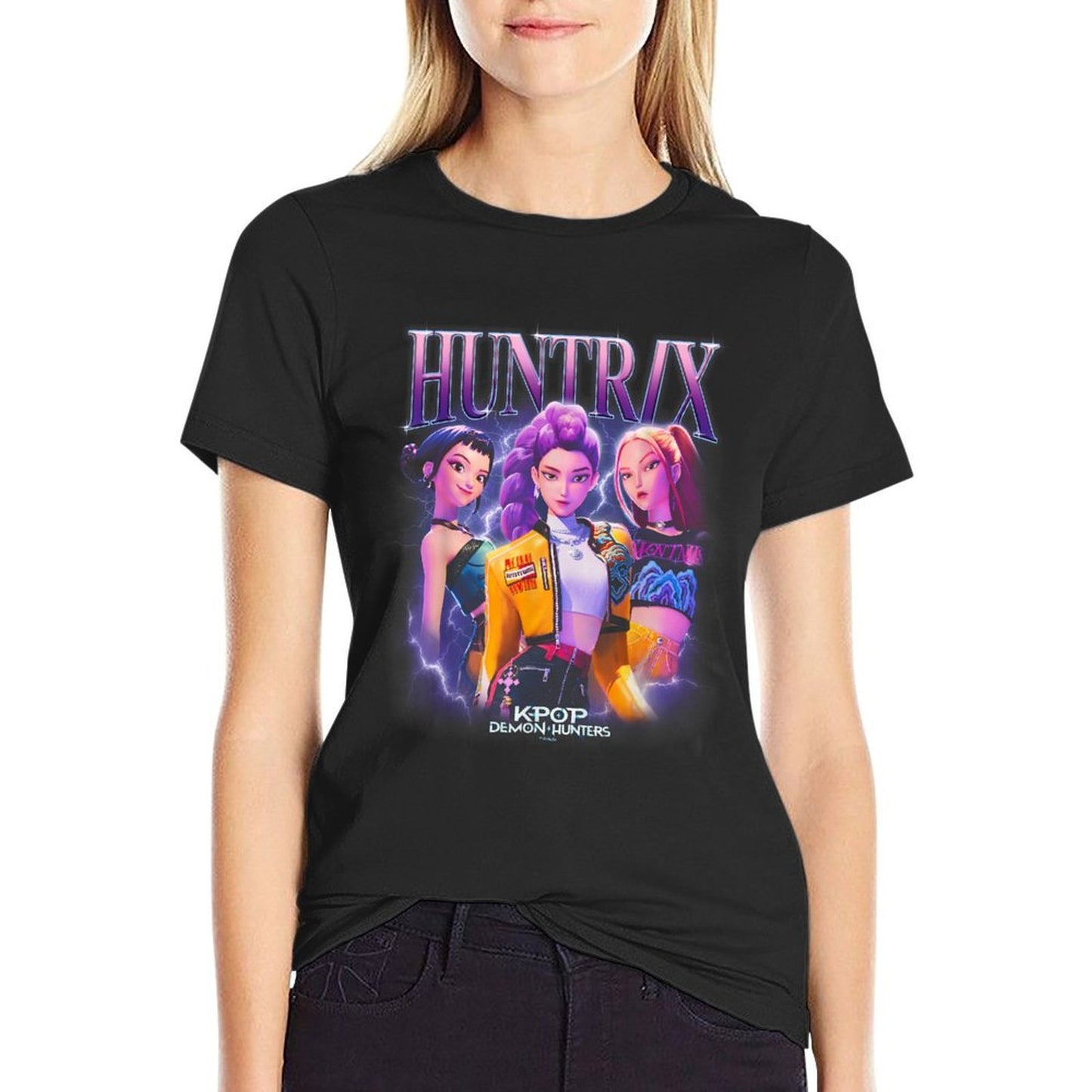 KPop Demon Hunters Huntrix Heartthrob Officially Licensed  Heathered Texture T-Shirt