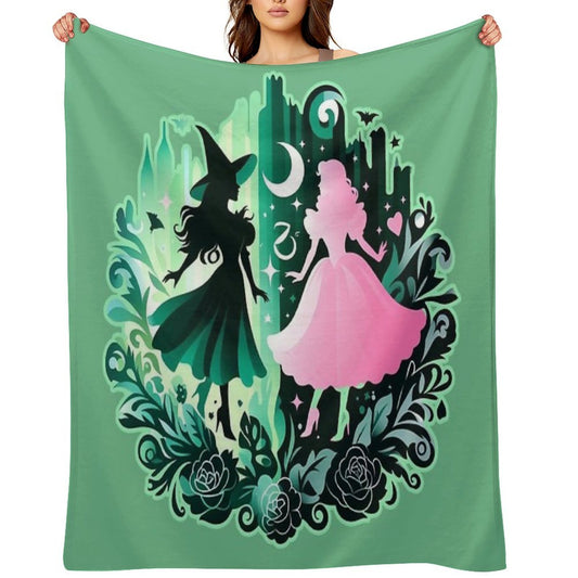 Elphaba & Glinda Wicked The Musical Velvety-soft Throw Blanket