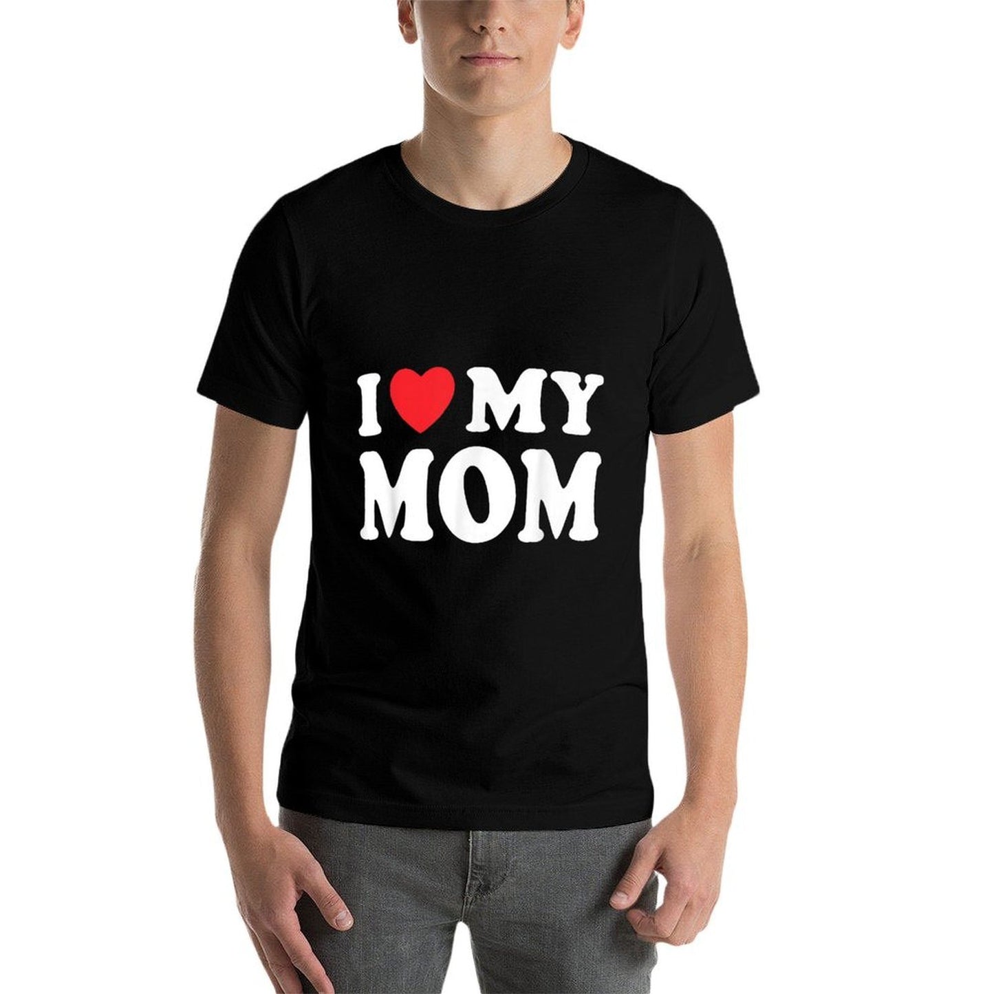 I Love My Mom I Heart My Mom  Trendy Pattern T-Shirt