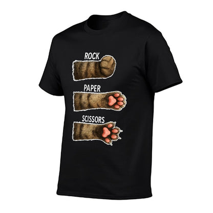Cat Rock Paper Scissors Cat Paws Costume Funny Girls Meme  Versatile T-Shirt