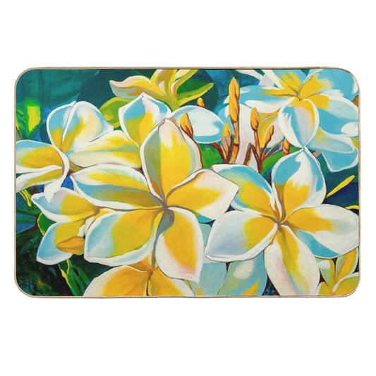 Plumeria  Stain-Proof Bath Mat
