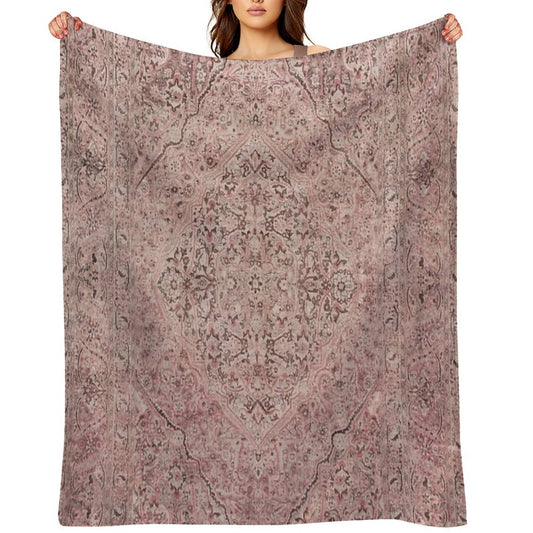 Antique Persian Tabriz Rug Print Premium Throw Blanket