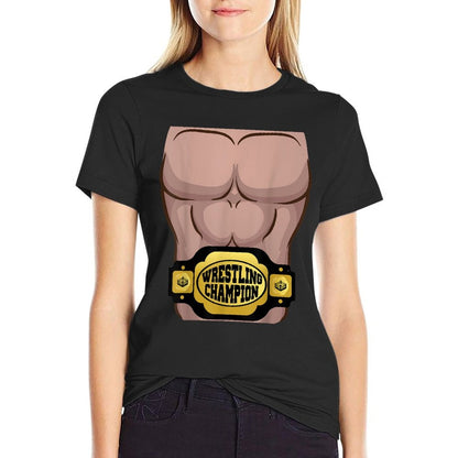 Champion Belt Wrestler Costume Halloween Kids Adult  Graphic-printed T-Shirt